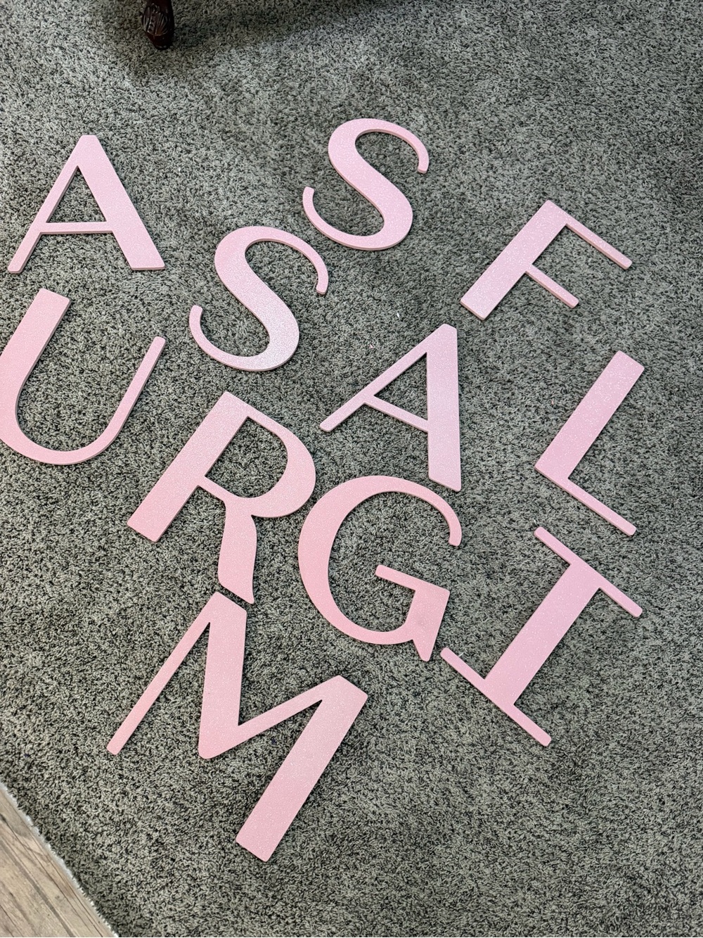 Pink Decorative Alphabet Wall Letters - Home Accents